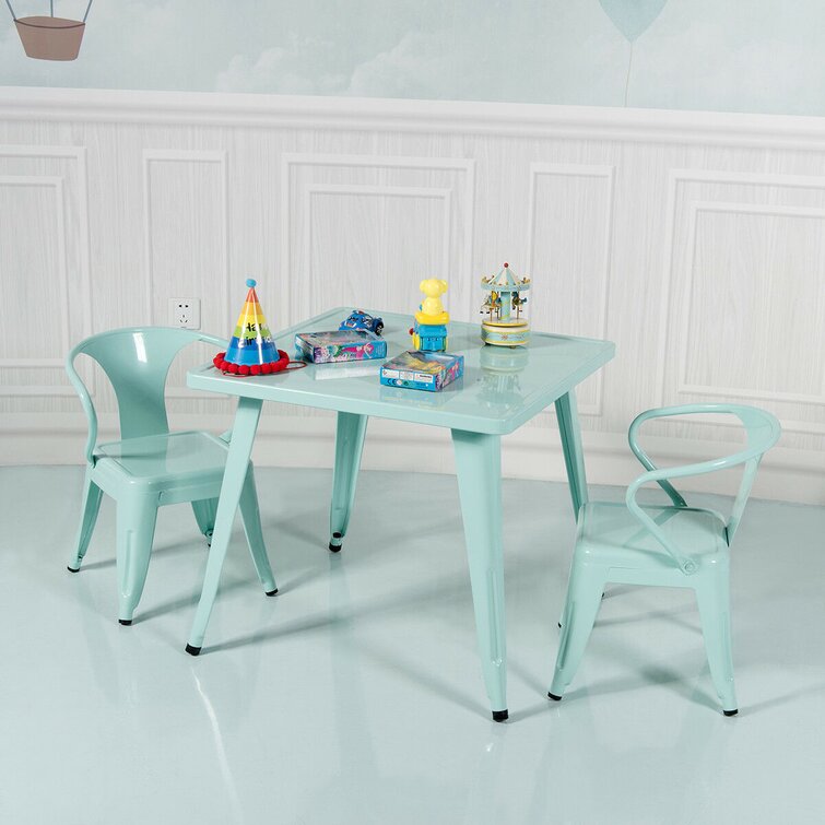 Childrens metal deals table and chairs